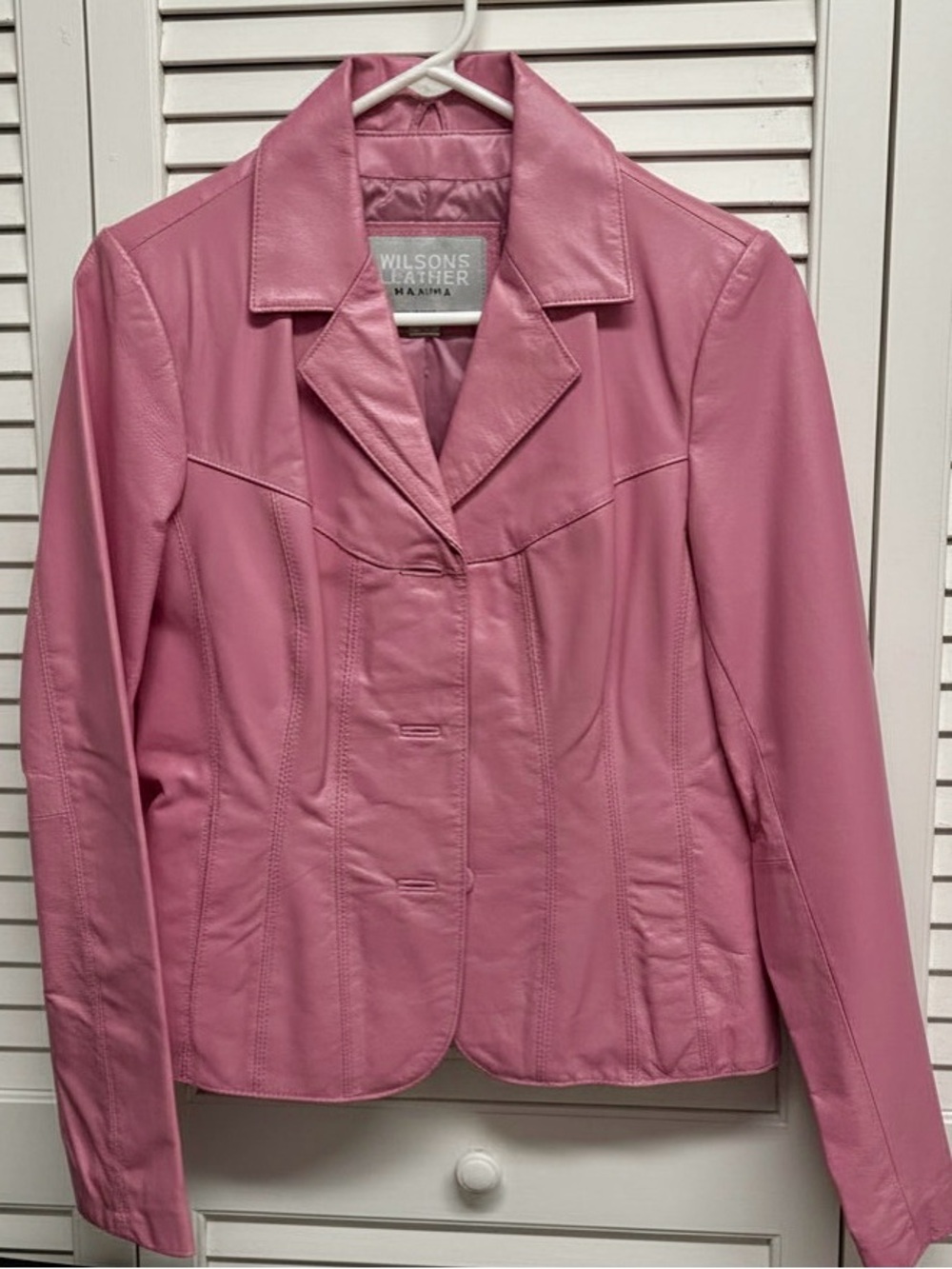 Vintage Wilsons Leather Rose Pink Leather Blazer